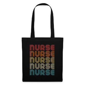 Vintage Infirmière Autorisée Rétro - Sac en tissu - noir - Devant