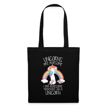 Les licornes sont géniales, donc je suis un entonnoir de licorne - Sac en tissu - noir - Devant