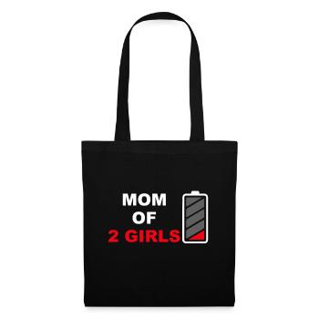 Mom Of 2 Girls Mothers Day Gift From Daughter - Tote Bag - black - Front