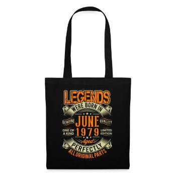 1979 Juin Birthday Legend - Sac en tissu - noir - Devant