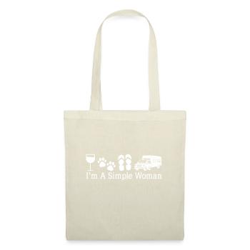 I'm A Simple Woman Like Flip Flop Dogs Beer Campin - Tote Bag - nature - Front