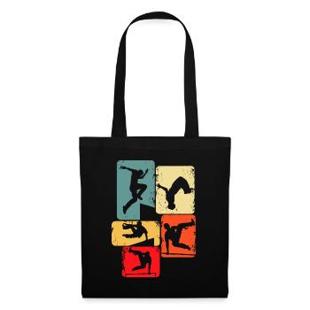 Parkour Traceur Freerunner Freerunning Enfants Garçons M - Sac en tissu - noir - Devant