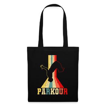 Parkour Freerunner Traceur Retro Freerunning Hommes B - Sac en tissu - noir - Devant