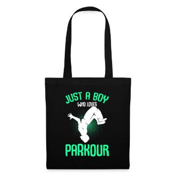 Just a Boy, der Parkour liebt Freerunner Traceur Bo - Stoffbeutel - Schwarz - Vorne