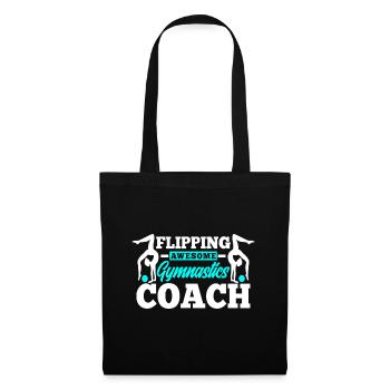 Flipping Awesome Gymnastics Coach Funny Gymnastomb - Stoffbeutel - Schwarz - Vorne
