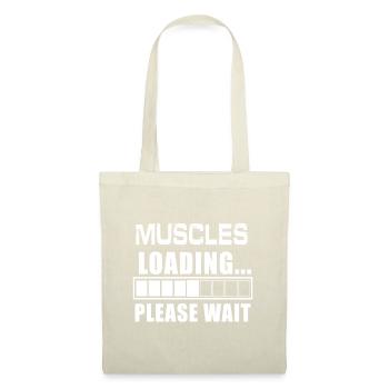 Drôle de chargement de muscles s’il vous plaît attendre Body Builder Gym - Sac en tissu - nature - Devant