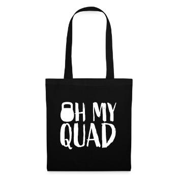 Drôle d’entraînement Quadriceps Muscles Kettlebell I Oh M - Sac en tissu - noir - Devant