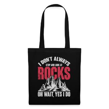 Lustiger Geologe Geschenk Professor Gesteinssammler Geol - Stoffbeutel - Schwarz - Vorne
