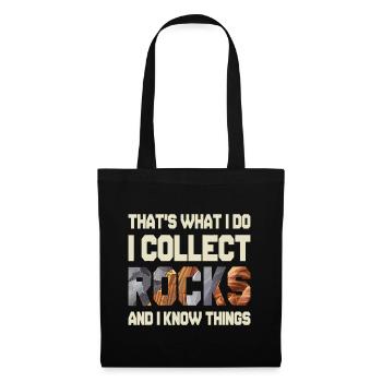 Je collectionne des roches et je sais des choses - Geology Geolog - Sac en tissu - noir - Devant