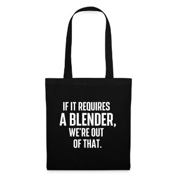 If It Requires A Blender - Bartender Tapster Barte - Tote Bag - black - Front