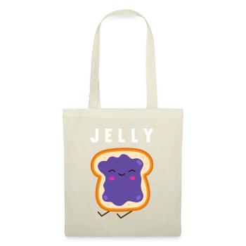 Beurre de cacahuète et gelée Meilleur ami assorti - Sac en tissu - nature - Devant