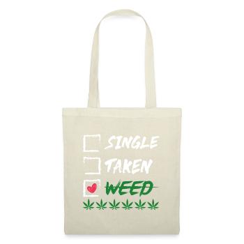 Funny Weed 420 Quote Valentine Cannabis Smoker Lov - Tote Bag - nature - Front