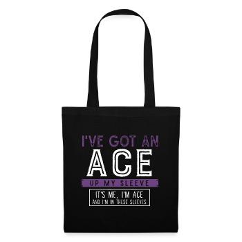 Lustige Asexuelle Stolz Ace Geschenk Im In Diesen Ärmeln A - Stoffbeutel - Schwarz - Vorne