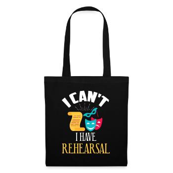 Répétition théâtrale, répétition drôle d’acteur Gi - Sac en tissu - noir - Devant