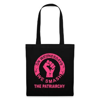 On Wednesdays We Smash The Patriarchy Women Rights - Tote Bag - black - Front