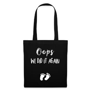 Funny Oops Pregnancy Announcement - Tote Bag - black - Front