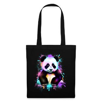 Panda - Sac en tissu - noir - Devant