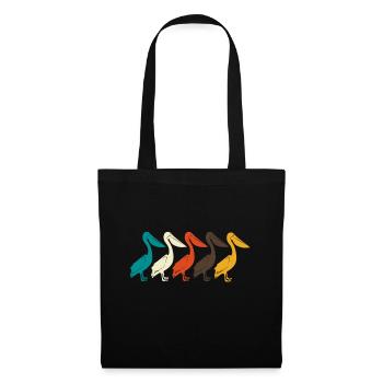Rétro Vintage Pelican Animal Lover Zookeeper Graph - Sac en tissu - noir - Devant