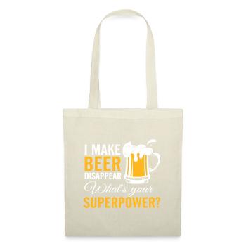 Funny Mens I Make Beer Disappear What's Your Super - Tote Bag - nature - Front