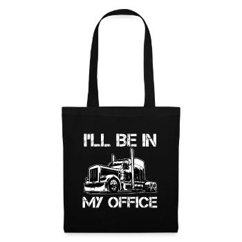 C’est drôle que je sois dans mon bureau Costume Chauffeur Camionneur - Sac en tissu - noir - Devant