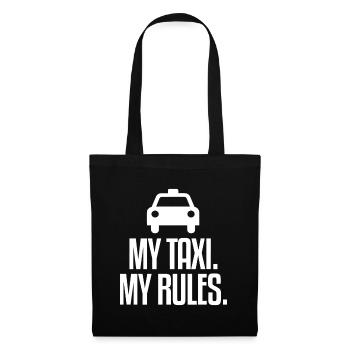 Mein Taxi Meine Regeln Taxifahrer - Stoffbeutel - Schwarz - Vorne