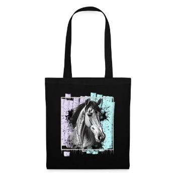 Cheval - Sac en tissu - noir - Devant
