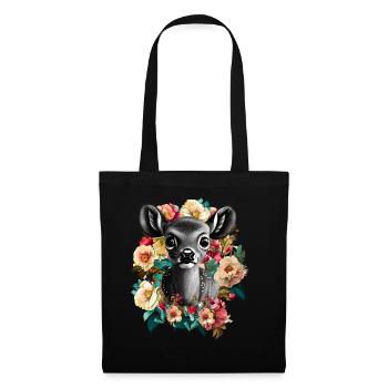 Chevreuil - Sac en tissu - noir - Devant