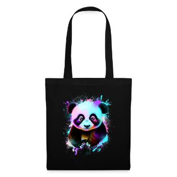 Panda - Sac en tissu - noir - Devant