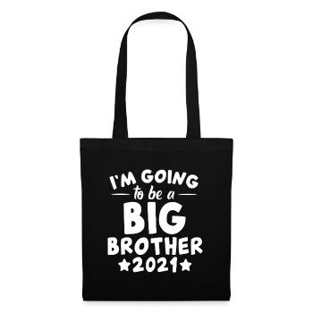 Je vais être grand frère 2021, nouveau cadeau pour frères et sœurs - Sac en tissu - noir - Devant