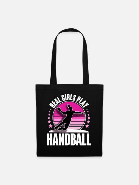 Handball Handballer - Stoffbeutel - Schwarz