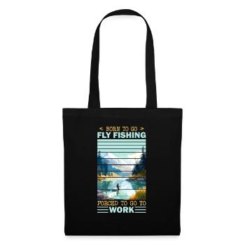 Fly Fisherman in Clear Mountain Lake Outdoor - Stoffbeutel - Schwarz - Vorne