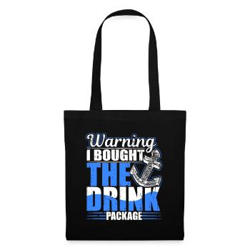 Avertissement J’ai acheté le forfait boisson Bateau de croisière Par - Sac en tissu - noir - Devant