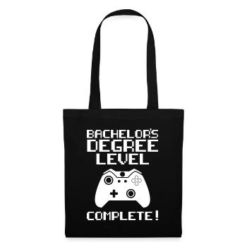 College-Abschluss - Bachelor-Abschluss Gamer - Stoffbeutel - Schwarz - Vorne