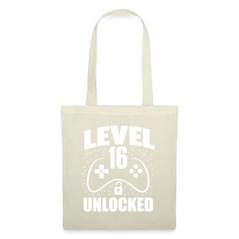 16. Geburtstag Gaming Gamer 16 Jahre alt Bday - Stoffbeutel - Natur - Vorne
