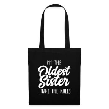 Oldest Sister - Funny Matching Sibling - I Make Th - Tote Bag - black - Front