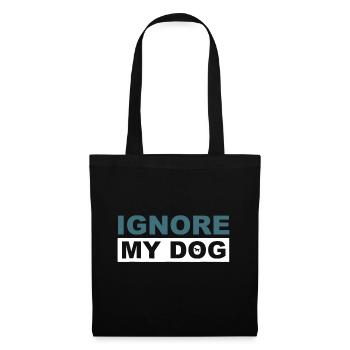 Ignoriere meine Hundetrainer-Diensthundeausbildung - Stoffbeutel - Schwarz - Vorne