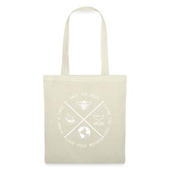 Save The Bees, Love Your Mother Clean The Seas Pl - Sac en tissu - nature - Devant