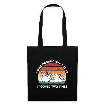 I Pooped Twice Adult Humor Funny Sarcastic Vintage - Tote Bag - black - Front