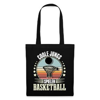 Basketball Basketballer - Stoffbeutel - Schwarz - Vorne