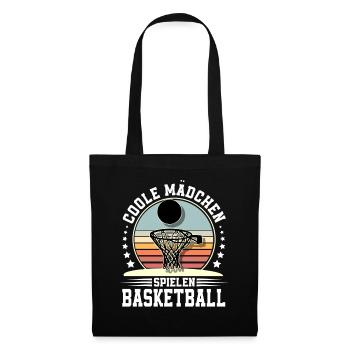 Basketball Basketballerin Frauen Basketball - Stoffbeutel - Schwarz - Vorne