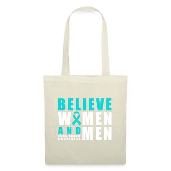 Belive Women & Men Sexual Assault Awareness Ribbon - Tote Bag - nature - Front