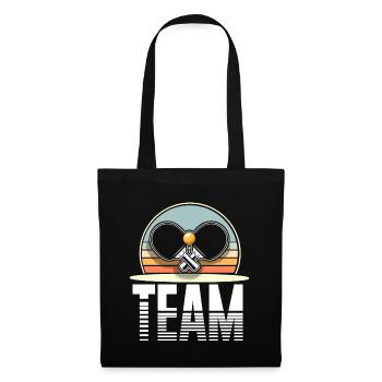 Équipe de tennis de table - Sac en tissu - noir - Devant