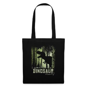 Je parle couramment les dinosaures! T-Rex Dino - Sac en tissu - noir - Devant