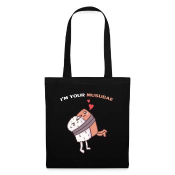 I'm Your Musubae Valentinstag Kawaii Hawaii Mus - Stoffbeutel - Schwarz - Vorne