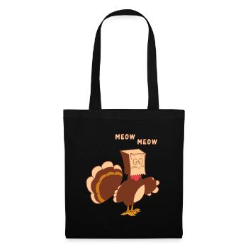 Thanksgiving Cat Funny Fake Cat Meow Thanksgiving - Sac en tissu - noir - Devant