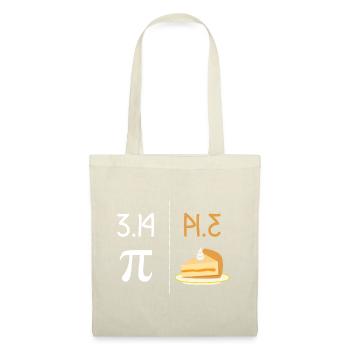 Lustiges PI Spiegelbild von 3.14 ist PIE Thanksgivingm - Stoffbeutel - Natur - Vorne