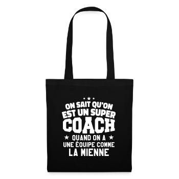 Un Super Coach Cadeau Entraîneur Sportif Humour - Sac en tissu - noir - Devant