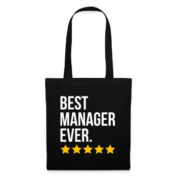 Bester Manager aller Zeiten Lustiger Verwalter - Stoffbeutel - Schwarz - Vorne