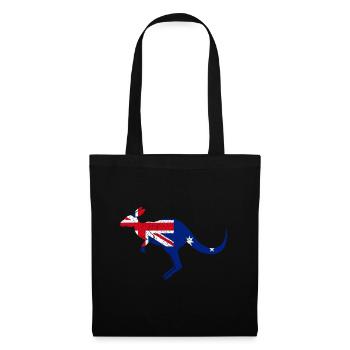 Kangaroo Australian Flag - Australia Pride Austral - Tote Bag - black - Front