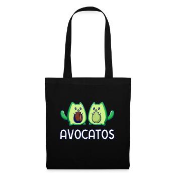 Avogato Avocado Katze Katze Vegan - Stoffbeutel - Schwarz - Vorne